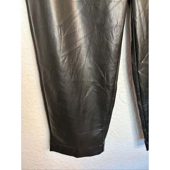 The Reset R Label Slouchy Vegan Leather Trouser Black Size M - Picture 7 of 12